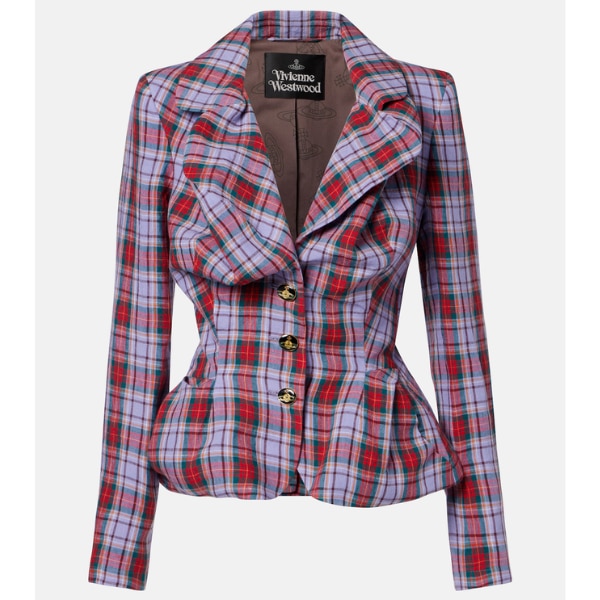 Vivienne Westwood Tartan Linen Blazer, ₹1,06,901 approx.