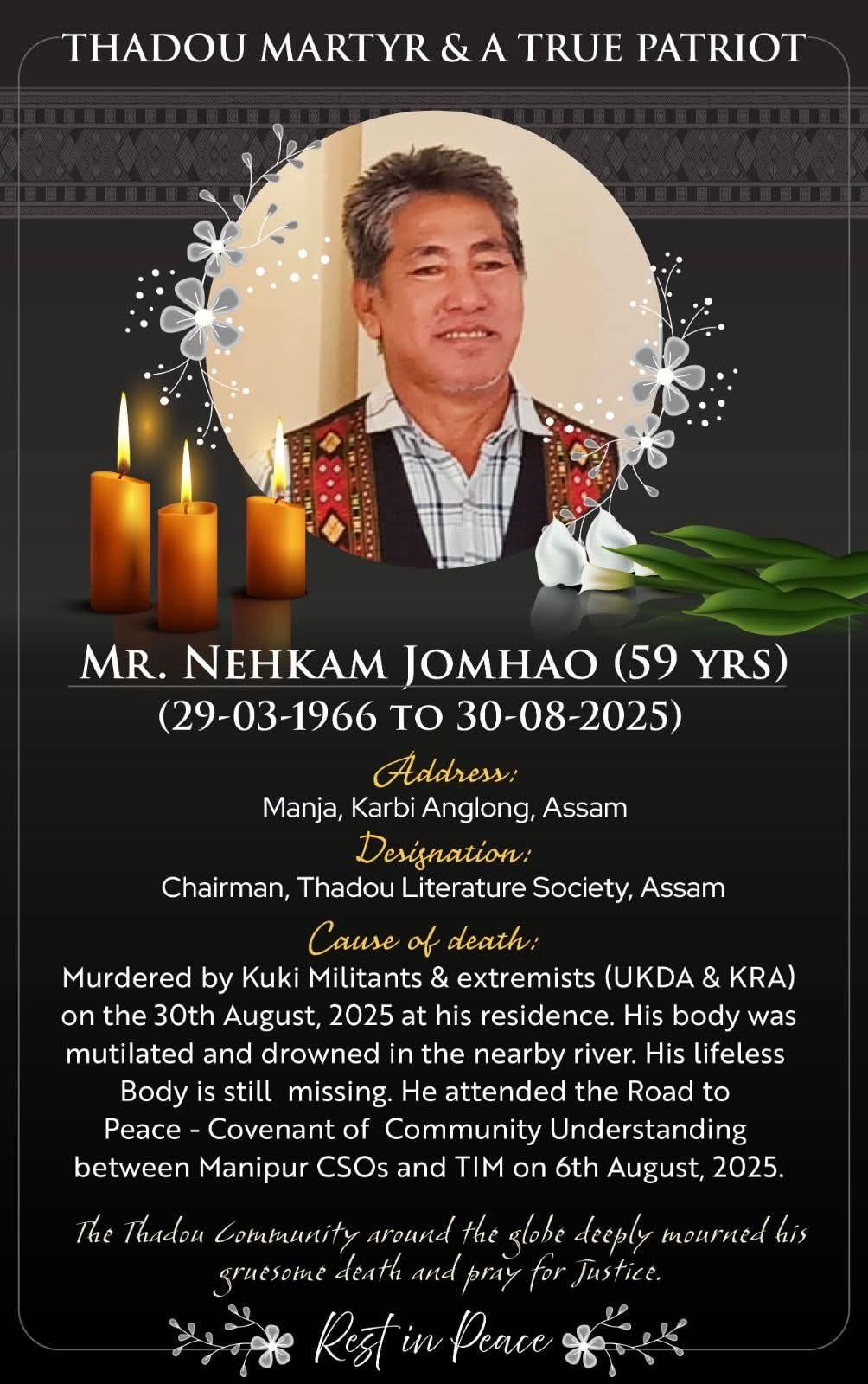Thadou martyr Nehkam