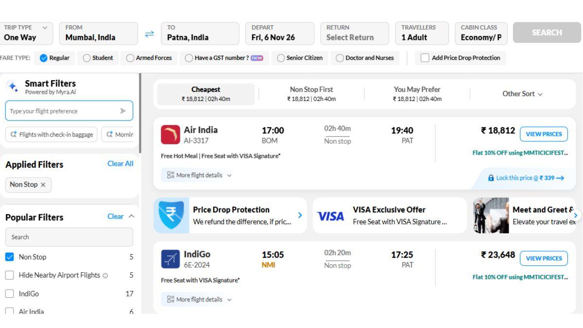 Delhi To patna flight Charges