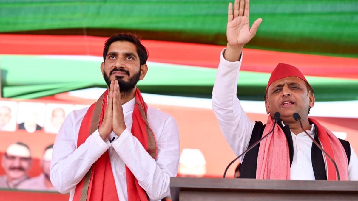 Aditya with Akhilesh.