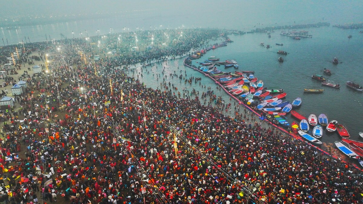 drone shots of maha kumbh drone shots of maha kumbh