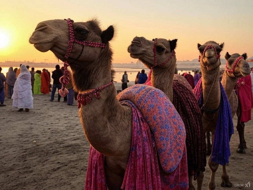 camel rides in mahakumbh camel rides in mahakumbh