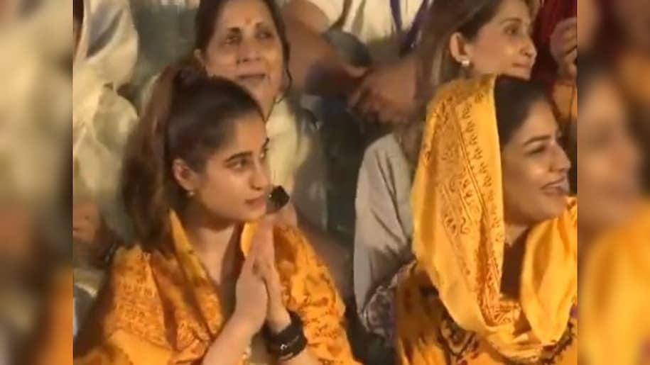 Raveena and Rasha in Mahakumbh Raveena and Rasha in Mahakumbh