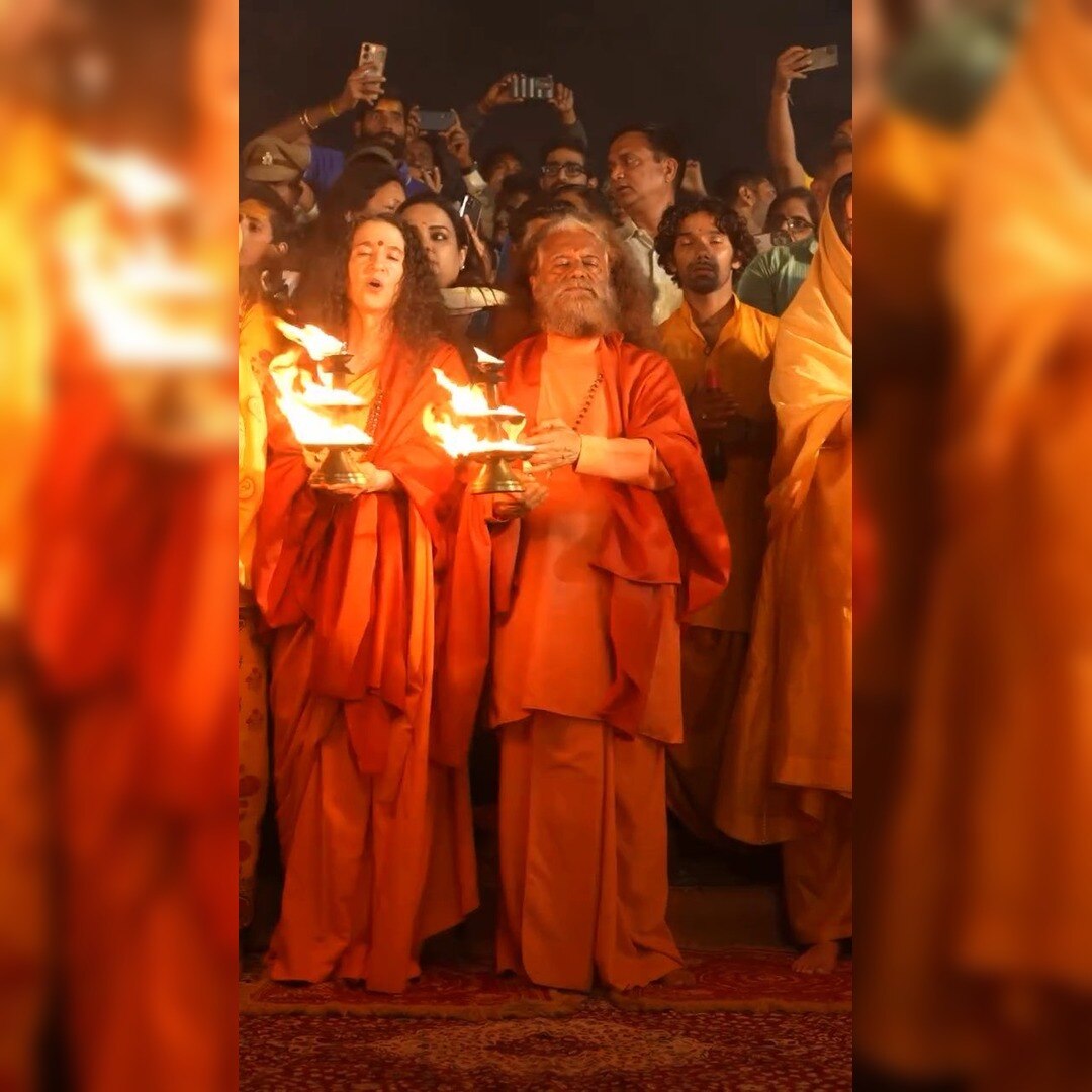 Raveena and Rasha in Mahakumbh
