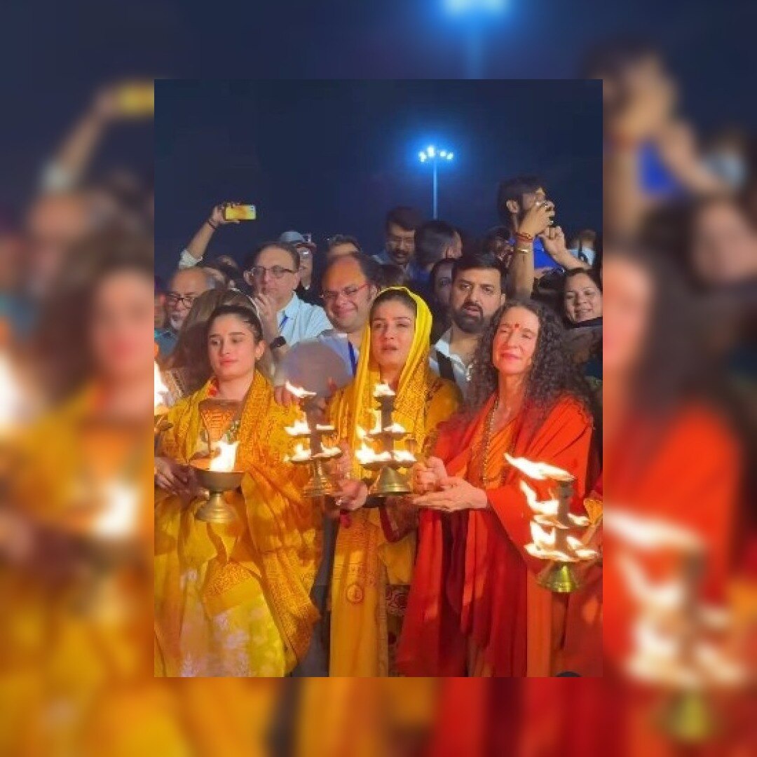 Raveena and Rasha in Mahakumbh