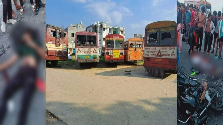 अमरोहा: रोडवेज बस की टक्कर में बाइक सवार 2 कांवड़ियों की मौत, दर्जनभर बसों में हुई तोड़फोड़ UP Tak
