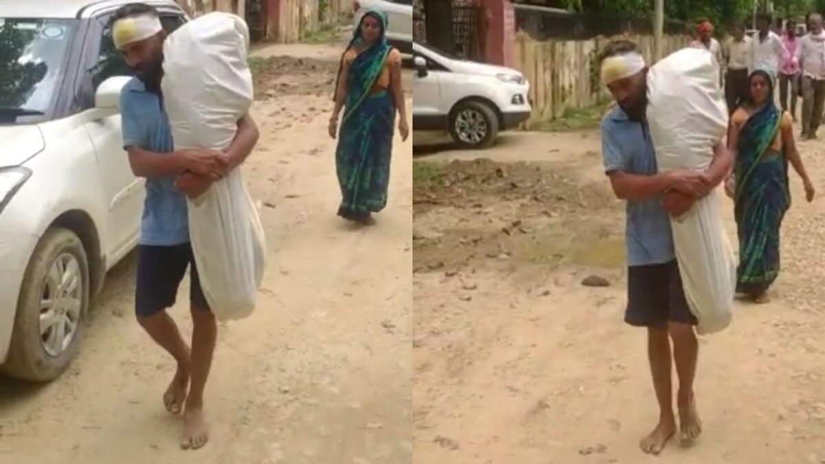 मानवता शर्मसार! प्रयागराज में बेटे की लाश को कंधे पर लाद 25 किलोमीटर पैदल चला लाचार पिता UP Tak