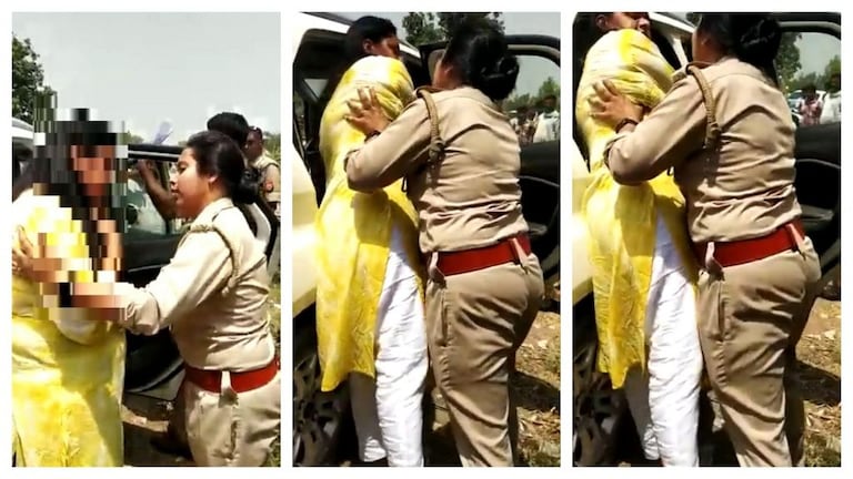 बहराइच: नशे में धुत महिला अधिकारी का वीडियो वायरल, किया हंगामा, ठेलकर गाड़ी पर बिठाना पड़ा UP Tak