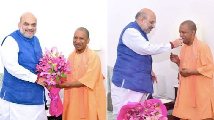 जब अमित शाह ने योगी आदित्यनाथ का मुंह मीठा कराया, ‘दिल्ली दरबार’ में कुछ ऐसी रही धमक UP Tak