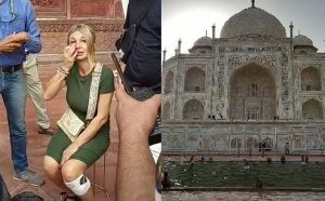 ताजमहल में विदेशी महिला पर्यटक को बंदर ने काटा, वहीं करनी पड़ गई मरहम-पट्टी, उठे सवाल UP Tak
