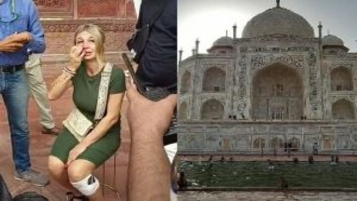 ताजमहल में विदेशी महिला पर्यटक को बंदर ने काटा, वहीं करनी पड़ गई मरहम-पट्टी, उठे सवाल UP Tak