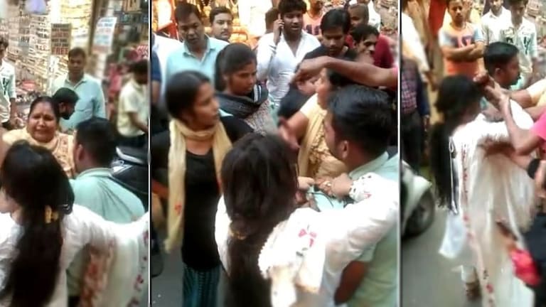 करवाचौथ पर गर्लफ्रेंड को शॉपिंग कराना पड़ा भारी, बीच बाजार पत्नी ने पति और प्रेमिका को पीटा UP Tak