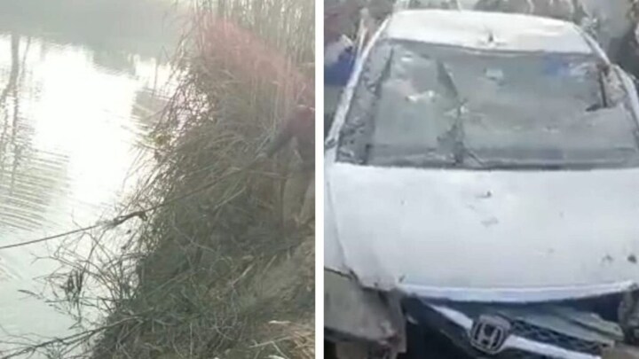 हापुड़: देर रात तालाब में जा गिरी कार, सुबह हुई घटना की जानकारी, सभी की मौत UP Tak