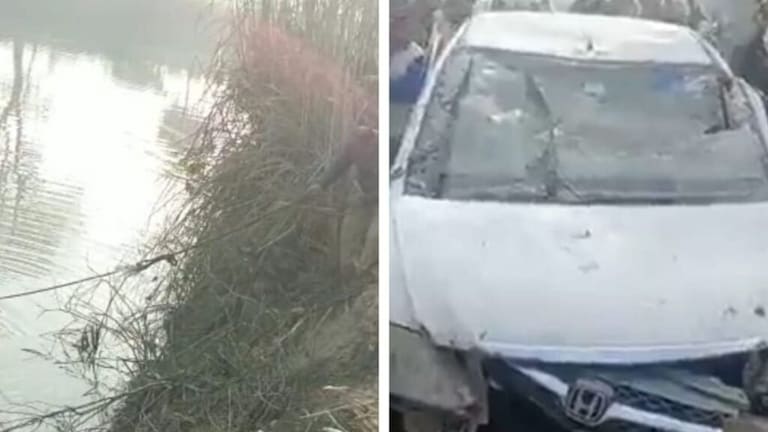 हापुड़: देर रात तालाब में जा गिरी कार, सुबह हुई घटना की जानकारी, सभी की मौत UP Tak