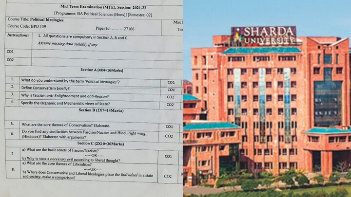फासिज्म-नाजिज्म-राइट विंग हिंदुत्व को लेकर सवाल पर शारदा यूनिवर्सिटी में बवाल, जानें मामला UP Tak
