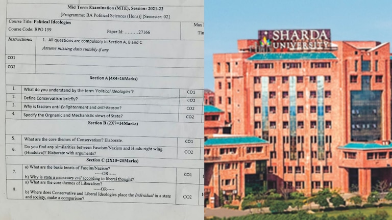 फासिज्म-नाजिज्म-राइट विंग हिंदुत्व को लेकर सवाल पर शारदा यूनिवर्सिटी में बवाल, जानें मामला UP Tak