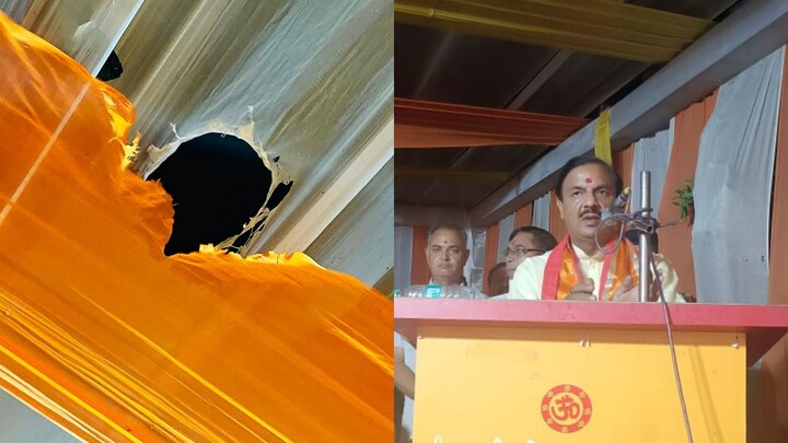 गौतमबुद्ध नगर: टेंट में आग लगने से BJP सांसद महेश शर्मा समेत कई नेताओं की सुरक्षा में चूक UP Tak