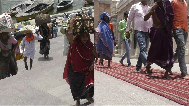काशी कॉरिडोर में अग्निपरीक्षा से गुजरने को मजबूर श्रद्धालु, गर्मी ने 2 की ले ली जान UP Tak