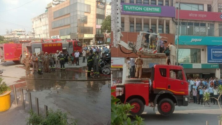 नोएडा: कॉमर्शियल बिल्डिंग में लगी आग, पुलिस-फायर विभाग का रेस्क्यू ऑपरेशन जारी UP Tak