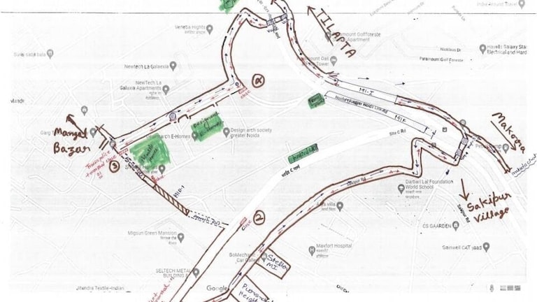 नोएडा में पर्थला गोल चक्कर पर ट्रैफिक डायवर्जन, घर से निकलने से पहले जान लें नया रूट UP Tak