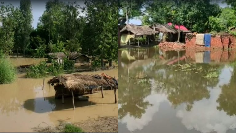 बहराइच: घाघरा-सरयू ने बरपाया कहर, खतरे के निशान के पार नदियां, पानी से घिरे कई गांव UPTak