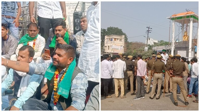 बाराबंकी: खाद की समस्या को लेकर किसानों ने की आत्मदाह की कोशिश, पुलिस ने रोका UP Tak