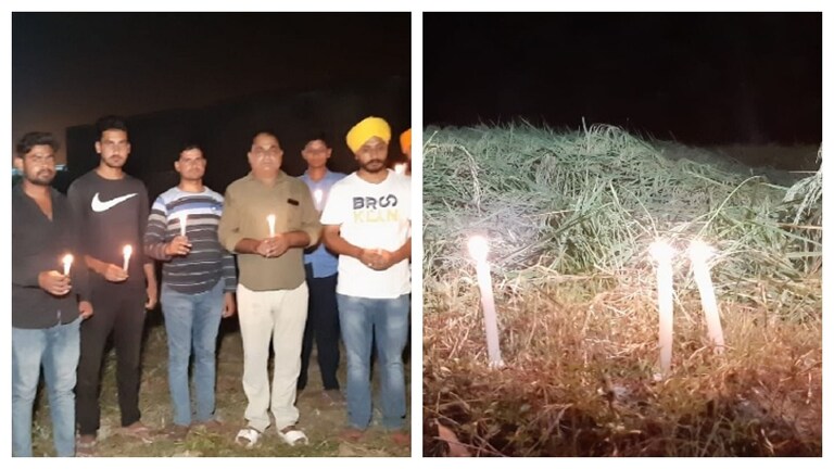 लखीमपुर खीरी में मारे गए किसानों को खेतों में मोमबत्ती जलाकर दी गई श्रद्धांजलि UPTak