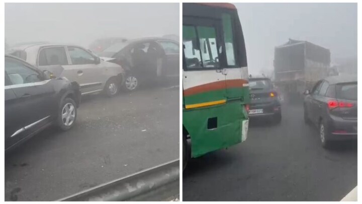 गाजियाबाद: कोहरे का कहर! दिल्ली-मेरठ एक्सप्रेसवे पर काफी देर तक आपस में भिड़ते रहे 3 दर्जन वाहन UP Tak