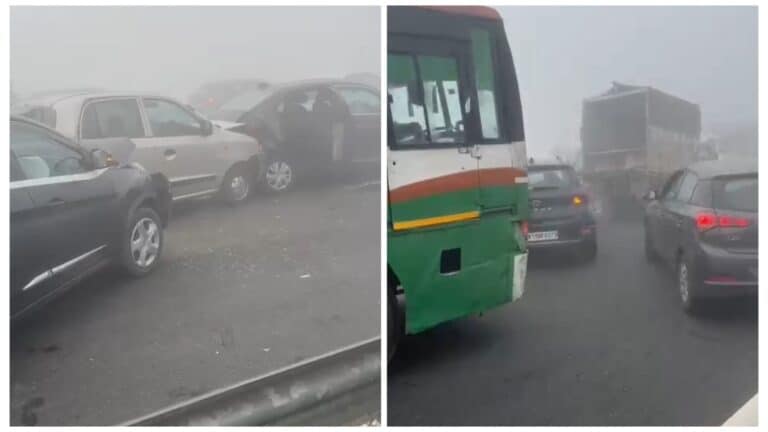 गाजियाबाद: कोहरे का कहर! दिल्ली-मेरठ एक्सप्रेसवे पर काफी देर तक आपस में भिड़ते रहे 3 दर्जन वाहन UP Tak