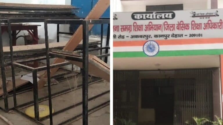कानपुर: करोड़ों खर्च कर स्कूलों में लगाईं घटिया फर्नीचर! टूटी बेंच में देखिए घपले की कहानी UP Tak