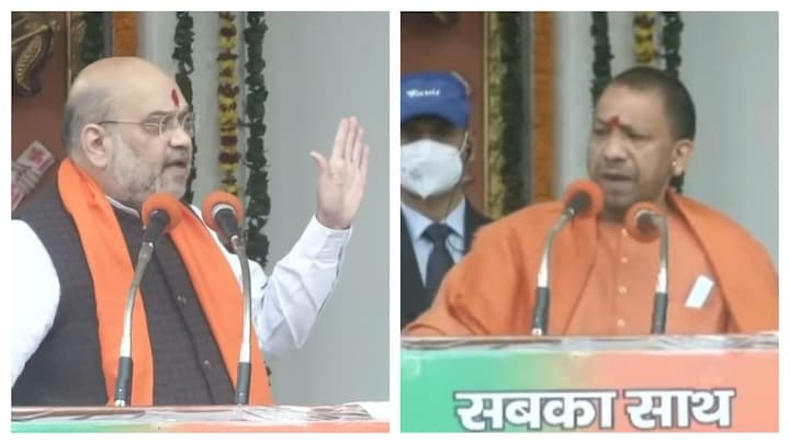 बगल में बैठे थे सीएम योगी आदित्यनाथ, मुलायम-मायावती की तारीफ करने लगे संत UP Tak