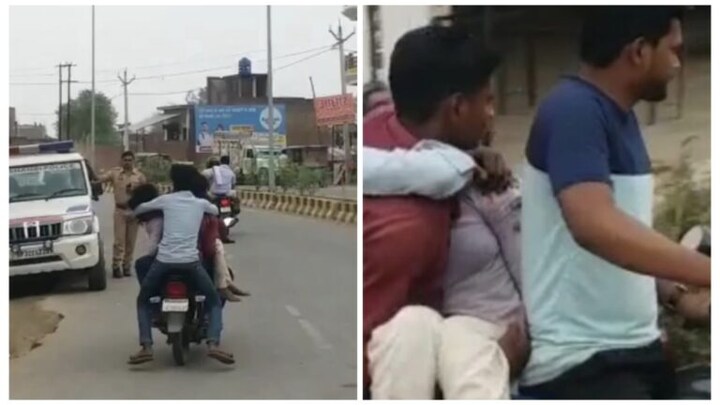 कौशांबी: शर्मनाक! नहीं मिली एंबुलेंस तो बहन के शव को बाइक पर लादकर ले गया भाई, पुलिस देखती रही UP Tak