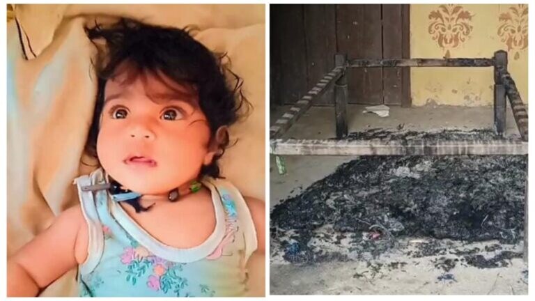 हरदोई: चारपाई पर सो रही मां और 9 माह की बच्ची को महिला के जेठ ने डीजल से जला डाला! मासूम की मौत UP Tak