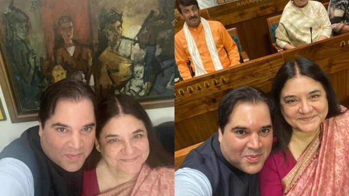 संसद के नए भवन में BJP सांसद वरुण गांधी ने मां मेनका संग ली सेल्फी, देखिए प्यारी तस्वीरें UP Tak