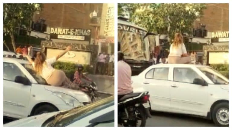 वाराणसी: हाथ में पत्थर लेकर कार की बोनट पर चढ़ जर्मन महिला ने काटा बवाल, बाद में पता चली ये बात UP Tak