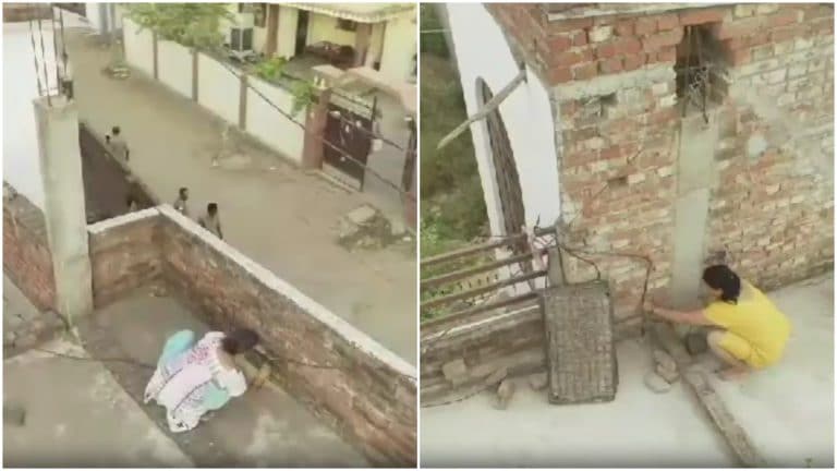 वाराणसी: ड्रोन कैमरा देखते ही महिलाएं बिजली चोरी के लिए छतों पर लगे तार को लगीं हटाने UP Tak