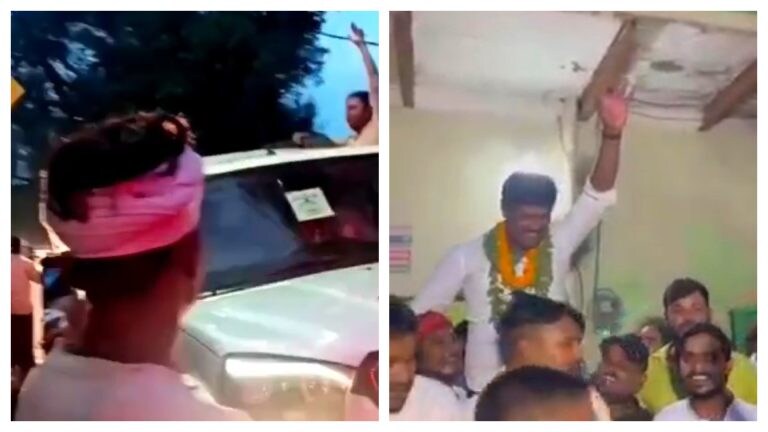 मिर्जापुर: जेल से छूटा हत्यारोपी हूटर बजाते हुए काफिले के साथ घर पहुंचा, नारे लगे- ‘शेर आया’ UP Tak