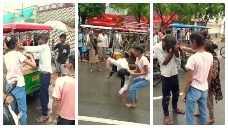 “देख तेरे बगैर मर जाऊंगा’, हर चप्पल पर मनचला ये कहता रहा और लड़कियों बरसाती गई, वीडियो वायरल UP Tak
