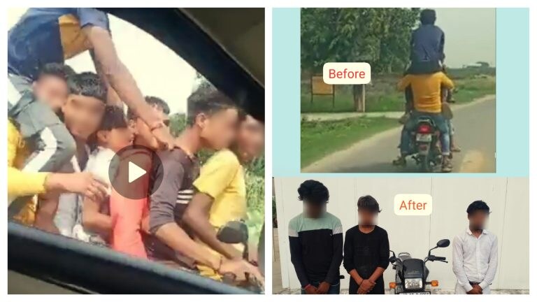 OMG! फर्राटा भरती बाइक पर सवार थे 7 लोग, पुलिस ने काट दिया इतने का चालान, हमेशा याद रहेगा UP Tak