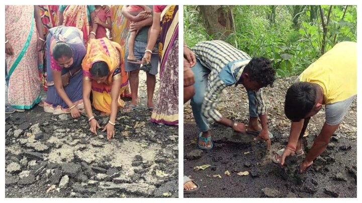 रामपुर में ₹27 करोड़ से बन रही है सड़क, गांव की महिलाओं और बच्चों ने हाथों से उखाड़ दी, देखें UP Tak