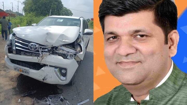 यूपी के कैबिनेट मंत्री आशीष पटेल सड़क हादसे में हुए घायल, कार का हुआ ये हाल UP Tak