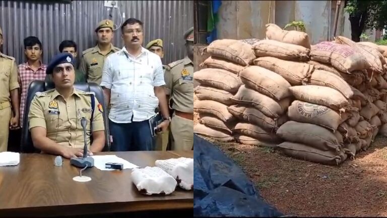 धान की भूसी की आड़ में हो रही थी तस्करी, चंदौली में पकड़ी गई 90 लाख की अवैध शराब UP Tak