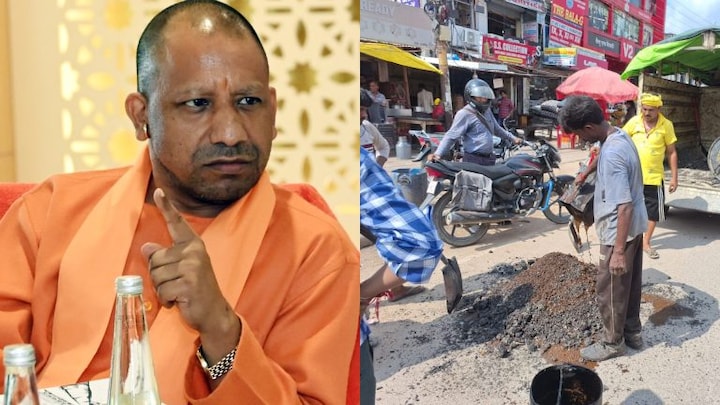 RSS की बैठक में जा रहे CM योगी को रास्ते में दिखे गड्ढे, चढ़ा पारा और नपे अफसर, तुरंत ऐक्शन UP Tak