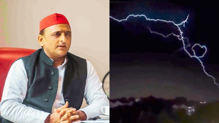 कड़कड़ी बिजली में अखिलेश यादव को दिखा ‘दिल का निशान’, तस्वीर ट्वीट कर दिया ये ‘पैगाम’ UP Tak