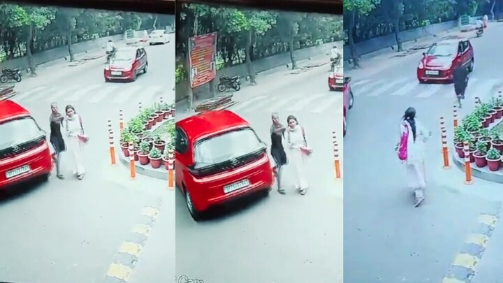 नोएडा सेक्टर 24 में सड़क पार करते हुए महिला ने निकाला मोबाइल, पीछे से आया बदमाश और कर गया कांड UP Tak