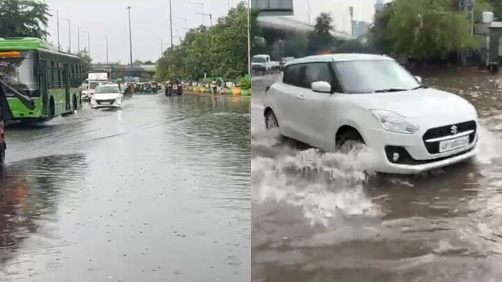 चंद मिनटों की बारिश में ‘स्विमिंग पूल’ बनीं नोएडा की सड़कें, कई जगह हुआ ट्रैफिक जाम UP Tak