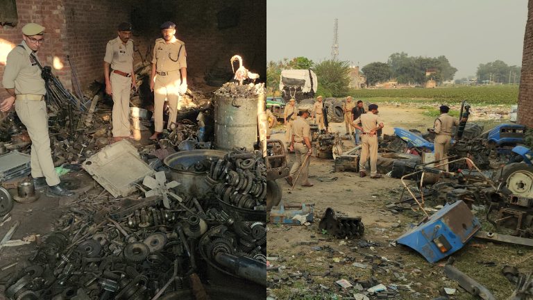 मेरठ के बाद संभल में खड़ा हो रहा था चोरी के पार्ट्स का मार्केट, पुलिस ने छापा मारा तो सन्न रह गई