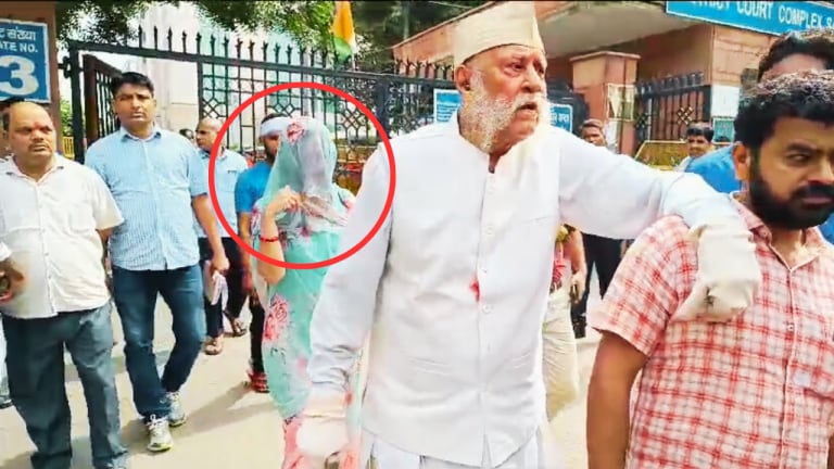 राजा भैया से तलाक मामले के बीच घूंघट ओढ़े अपने ससुर के साथ कोर्ट पहुंचीं भानवी, ये सब पता चला UP Tak