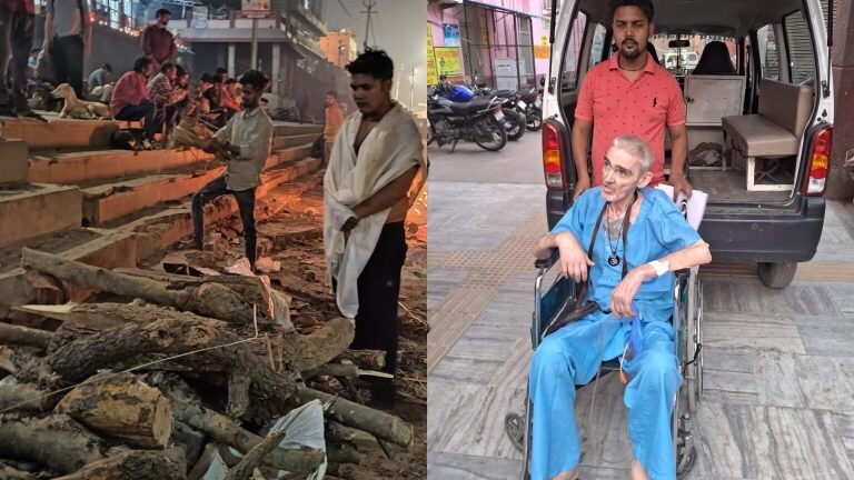 काशी में फ्रांसीसी नागरिक माइकल का अमन कबीर ने हिंदू रीति-रिवाजों से किया अंतिम संस्कार UP Tak