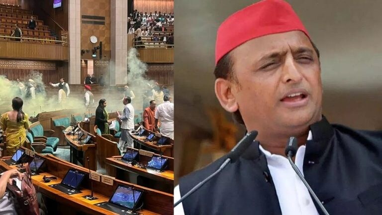 लोकसभा चैंबर में कूदकर सनसनी मचाने वालों पर अखिलेश ने कह दी बड़ी बात, दी चेतावनी UP Tak
